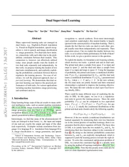 Dual Supervised Learning
