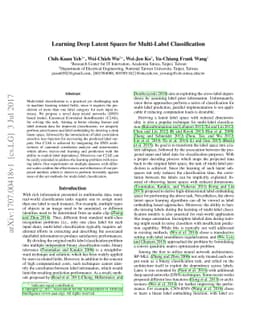 Learning Deep Latent Spaces for Multi-Label Classification