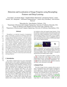 Detection and Localization of Image Forgeries using Resampling Features
  and Deep Learning