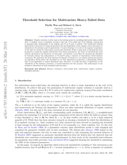 Threshold Selection for Multivariate Heavy-Tailed Data