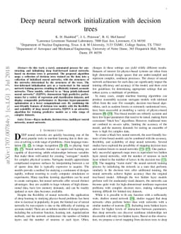 Deep neural network initialization with decision trees