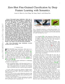 Zero-Shot Fine-Grained Classification by Deep Feature Learning with
  Semantics