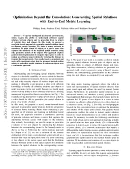 Optimization Beyond the Convolution: Generalizing Spatial Relations with
  End-to-End Metric Learning