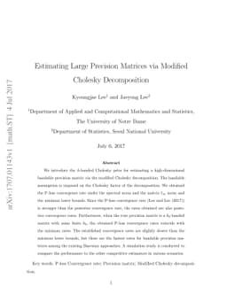 Estimating Large Precision Matrices via Modified Cholesky Decomposition