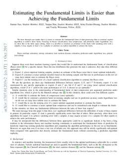 Estimating the Fundamental Limits is Easier than Achieving the
  Fundamental Limits