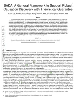SADA: A General Framework to Support Robust Causation Discovery with
  Theoretical Guarantee