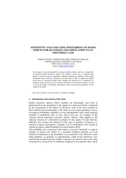 Sensitivity analysis using perturbed-law based indices for quantiles and
  application to an industrial case