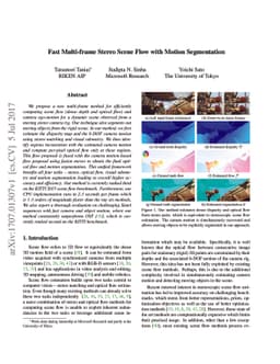 Fast Multi-frame Stereo Scene Flow with Motion Segmentation