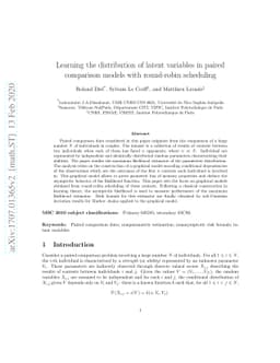 Learning the distribution of latent variables in paired comparison
  models with round-robin scheduling