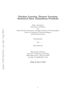 Machine Learning, Deepest Learning: Statistical Data Assimilation
  Problems
