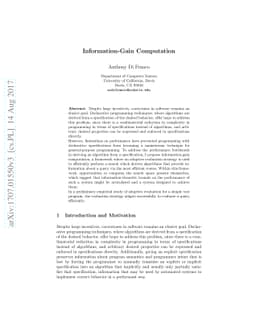Information-gain computation