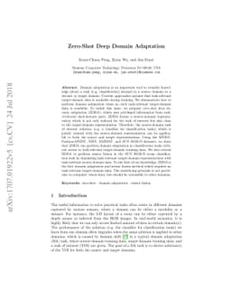 Zero-Shot Deep Domain Adaptation