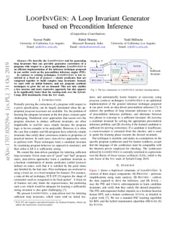 LoopInvGen: A Loop Invariant Generator based on Precondition Inference