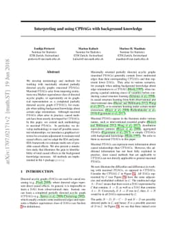 Interpreting and using CPDAGs with background knowledge
