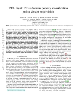 PELESent: Cross-domain polarity classification using distant supervision