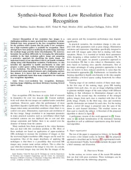 Synthesis-based Robust Low Resolution Face Recognition