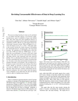 Revisiting Unreasonable Effectiveness of Data in Deep Learning Era
