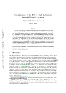 Sparse inference of the drift of a high-dimensional Ornstein-Uhlenbeck
  process