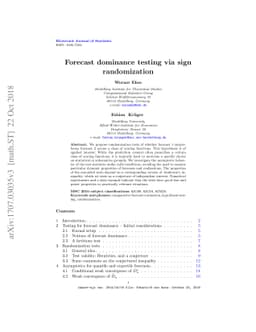 Forecast dominance testing via sign randomization