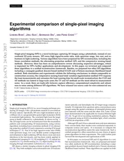 Experimental comparison of single-pixel imaging algorithms