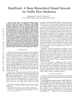 DeepTrend: A Deep Hierarchical Neural Network for Traffic Flow
  Prediction