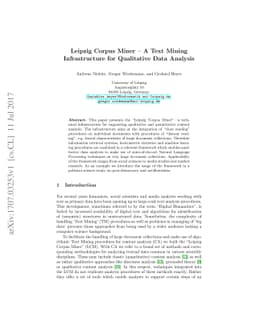 Leipzig Corpus Miner - A Text Mining Infrastructure for Qualitative Data
  Analysis