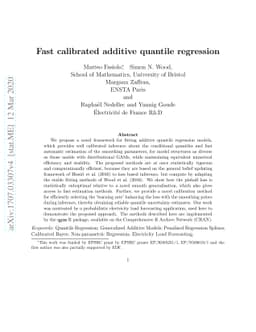 Fast calibrated additive quantile regression