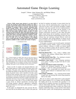 Automated Game Design Learning