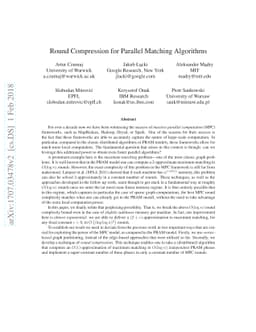 Round Compression for Parallel Matching Algorithms