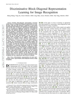Discriminative Block-Diagonal Representation Learning for Image
  Recognition
