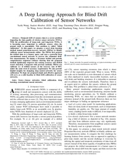 A Deep Learning Approach for Blind Drift Calibration of Sensor Networks