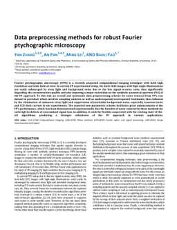 Data preprocessing methods for robust Fourier ptychographic microscopy
