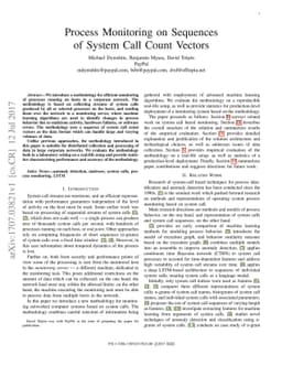 Process Monitoring on Sequences of System Call Count Vectors
