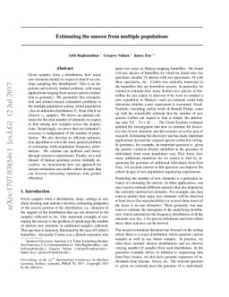 Estimating the unseen from multiple populations