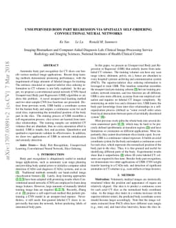 Unsupervised Body Part Regression via Spatially Self-ordering
  Convolutional Neural Networks