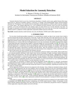 Model Selection for Anomaly Detection