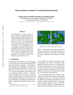 Representation Learning for Grounded Spatial Reasoning