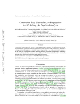 Constraints, Lazy Constraints, or Propagators in ASP Solving: An
  Empirical Analysis