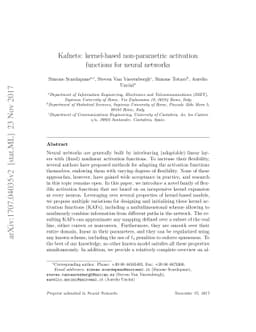 Kafnets: kernel-based non-parametric activation functions for neural
  networks