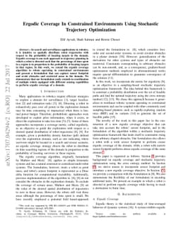 Ergodic Coverage In Constrained Environments Using Stochastic Trajectory
  Optimization
