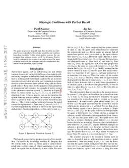 Strategic Coalitions with Perfect Recall