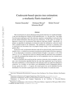 Coalescent-based species tree estimation: a stochastic Farris transform