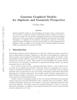 Gaussian Graphical Models: An Algebraic and Geometric Perspective