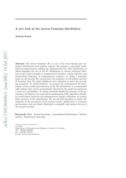 A new look at the inverse Gaussian distribution