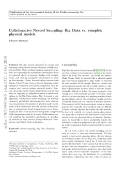Collaborative Nested Sampling: Big Data vs. complex physical models