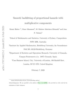 Smooth backfitting of proportional hazards with multiplicative
  components