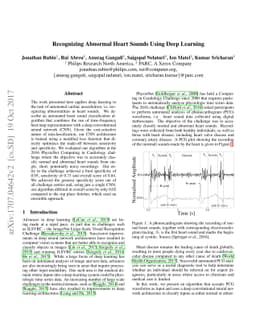 Recognizing Abnormal Heart Sounds Using Deep Learning