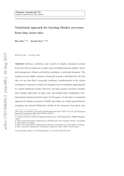 Variational approach for learning Markov processes from time series data