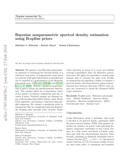 Bayesian nonparametric spectral density estimation using B-spline priors