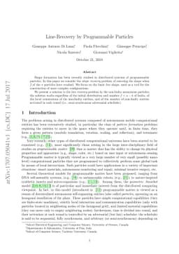 Line-Recovery by Programmable Particles